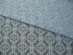 Royal Blue Cotton Nylon Lace Fabric Snowflake Design Dress Material