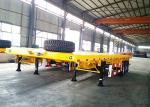 ISO 20 Foot Flat Deck Trailer 3mm Flatbed Trailer For Shipping Container