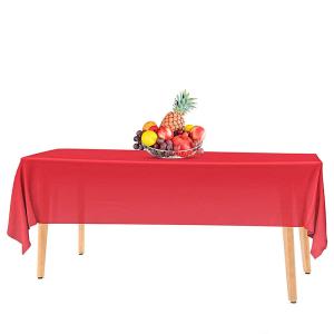 Wholesale Solid Color Disposable Plastic Tablecloths 54 × 108 Inch For Family Barbecue from china suppliers