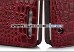 Crocodile Skin iPad 2 Leather Hard Case - Red