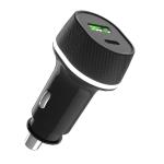 Aluminum Alloy Type C USB Car Charger PD 45W Dual QC 3.0 Car Charger