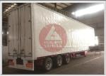 Easy Operation Curtainsider Semi Trailer , Curtain Van Trailer Double Side