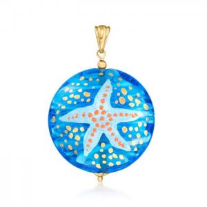 Wholesale Italian Murano Glass Starfish Pendant In 18kt Gold Over Sterling from china suppliers