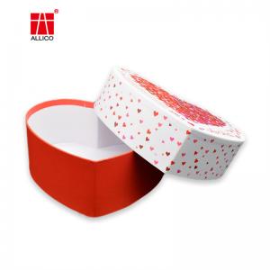 Wholesale Textured CMYK Red Heart Shaped Boxes , 10.25×8.5×5.2 Cardboard Flower Bouquet Boxes from china suppliers