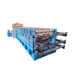 Three layer corrugated roof tile roll forming machine/aluminum metal roofing