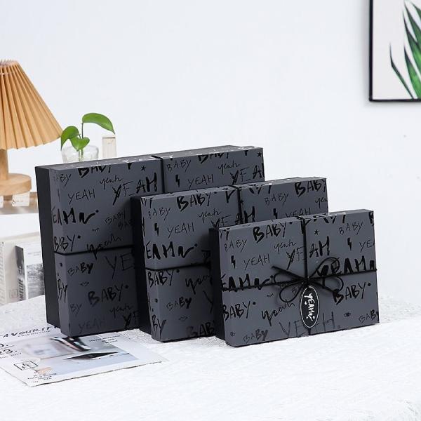 Black Gift Packaging Paper Jewelry Boxes For Necklace Ring Bracelet Watch Eco