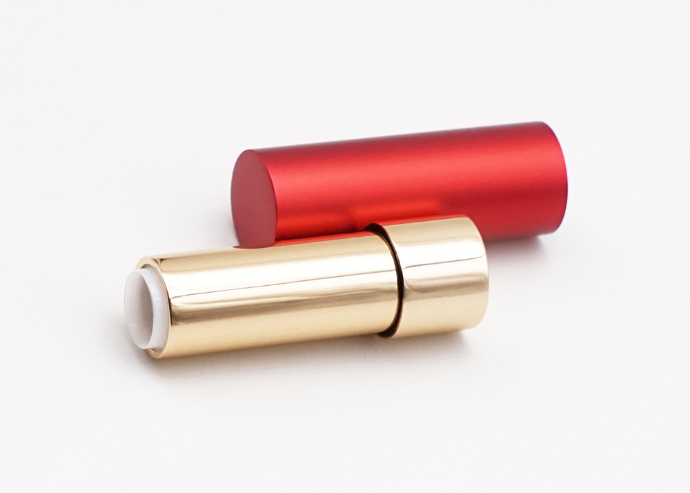 Red Case With Gold Bottom 3.5g Aluminum Lipstick Tube Empty Lipstick Tube Manufacturer