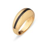 Wholesales 18K Gold Plated Stripe Pink Enamel Dome 925 Sterling Silver Women's