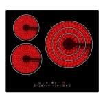 GS Radiant Crystal Glass 3 Burner Ceramic Cooktop