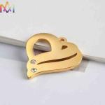 22.5x23.5mm Polished Stainless Steel Hollow Heart Pendant