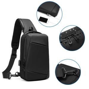 Wholesale Black Gray 5L Shoulder Crossbody Mens Chest Sling Bag 0.53KG from china suppliers