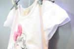 2016 Fashion Kid's Cartoon Pattern Summer Prince Style Top+Cute Pinky Shorts