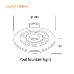 LED Fountain Ring Light IP68 24W Stainless Steel Underwater Light