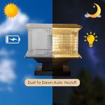 Waterproof IP65 Solar Pillar Lights Outdoor 6000K Post Cap Lamp