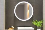 Golden Metal Framed Makeup Mirror for Home Hanging Decorative in Fitness Gym