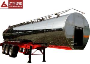 Wholesale 316L Milk Transport Truck , Stainless Steel Water Tank Trailer With Pump System from china suppliers