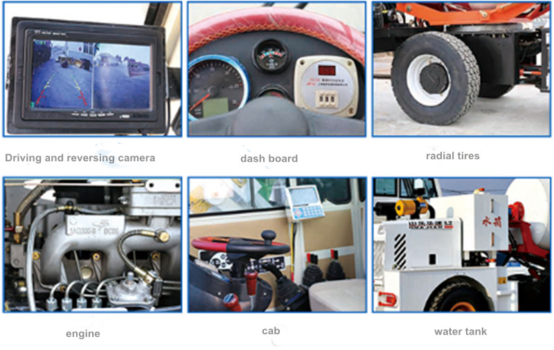 Self Loading Mobile Concrete Mixer 3 Cubic Cement Mixer 3m3 High Efficiency 3cbm Auto Loading Mixer Truck