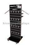 Double Sided Slatwall Display Stands / Slatwall Floor Displays Metal