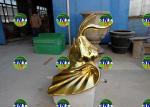 animal golden elephant head statue/sculpture as decoration in hotel mall display
