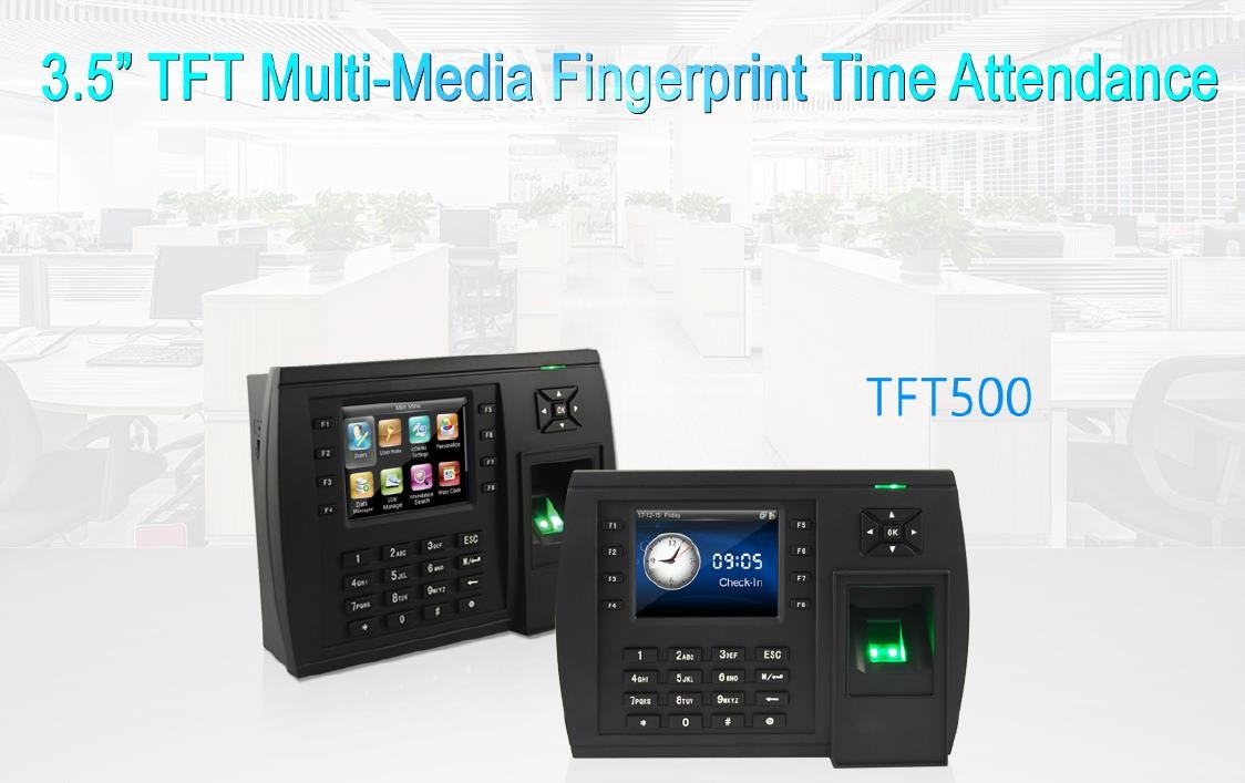 Cloud-Based Employee Time Clock Software with Wi-Fi Fingerprint Biometric Fingerprint Time Attendance System for Accurate Machine Attendance -TFT500