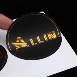 China Custom Sticker Paper Round Labels Logo Printed Vinyl Gold Hot Stamping Sticker on sale