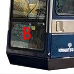 Green Excavator Front Windscreen Replacement Bending Resistant