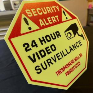 Wholesale Aluminum Photoluminescent Security Alert Signage 300 X 300mm For School from china suppliers