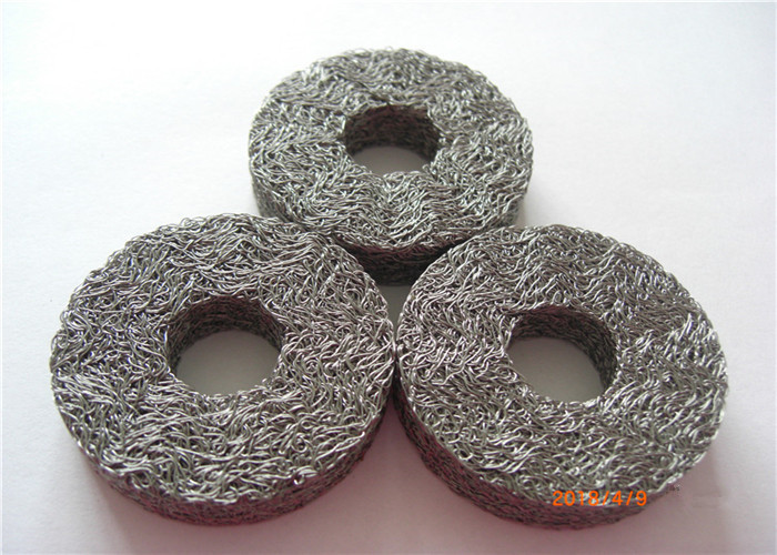 OD25mm Compressed Knitted Wire Mesh Filter gas liquid 0.55mm 100mesh/inch