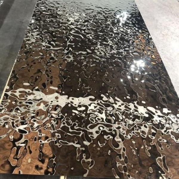 1000 x 2000mm 1219 x 2438mm Standard Size Water Ripple Stainless Steel Sheet