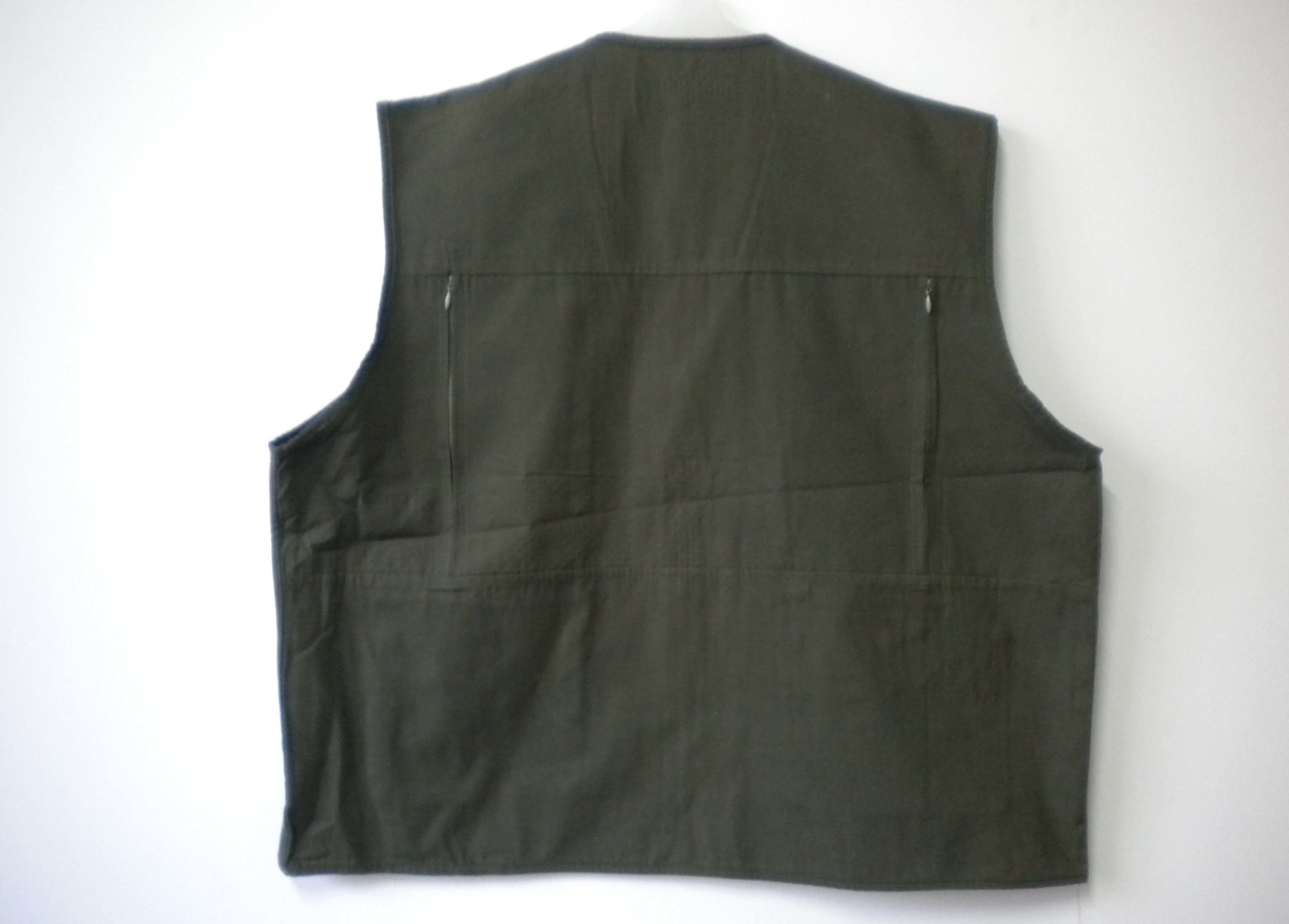 vest, mens vest in T/C 65/35 fabric, fishing vest, casual vest