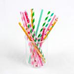 200pcs pack 6mm diameter food safe ink printing spots paper straws compostable