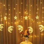 Christmas Lights Led 3.5M Curtain String Light Garland Star Moon 220V/110V Fairy