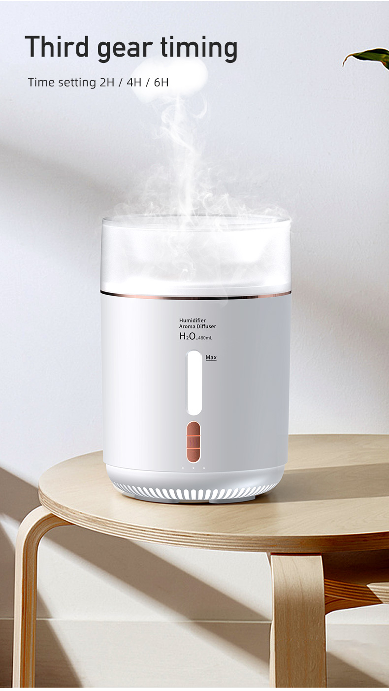 HOMEFISH H2O Cloud Mist Air Jellyfish Humidifiers Room Aroma Oil Diffuser 480ml