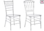 Resin Chiavari Plastic Restaurant Chairs PC Transparent Armless For Bar / Cafe