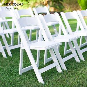 Wholesale White Resin Folding Wedding Chair Hire Outdoor Lawn Hotel Event 44x43x78cm from china suppliers