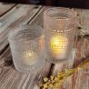 Buy cheap Customized Embossed Beads Strings Glass Votive Candle Holders , Glass Cylinder from wholesalers