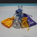 8 * 10cm Shoe Blue / Yellow Clutch Bag , Wedding Jewelry Satin Cosmetic Bag