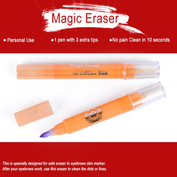 Pink Magic Eraser for Eyebrows Skin Marker Pen Color Remover 10 Seconds