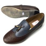 Mens Leather Moccasins Shoes / Mens Casual Loafers Genuine Leather Upper