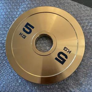 Wholesale Wholesale High Quality Gold Chrome Plate Cast Iron Barbell Home Gym Equipment Barbell with Weight Plates Set from china suppliers