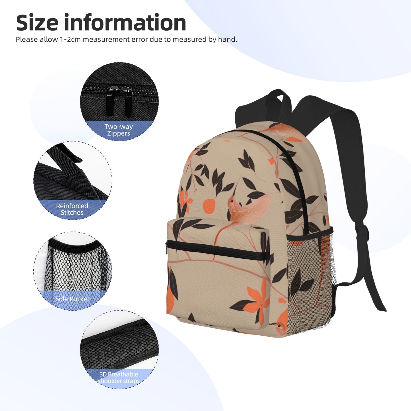 High School Bags Interior Compartment Backpack for Personalized School Essentials