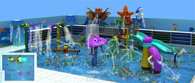 Aqua Park Spray Pencil Shape Fountains For Children Splash Zone