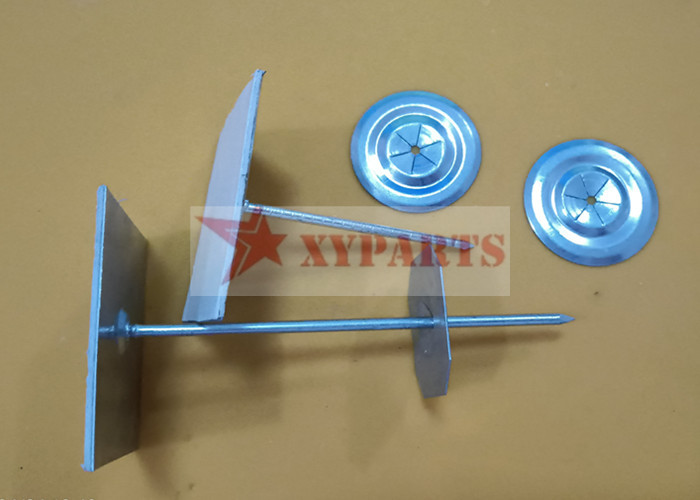 Self Adhesive Insulation Hanger Pins Pre Galvanized Carbon Steel For Glass Wool