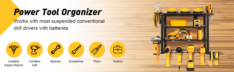 Wall Control Metal Pegboard Power Tools Storage Organizer for Organization and Efficiency