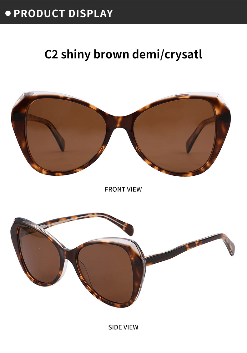 TAC lens Oversized Butterfly Sunglasses For Women Acetate fashion sun glasses UV
