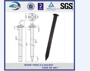 Wholesale Balck Oxide Q235 Railroad Track Spike / Railway Boat Metal Track Spikes from china suppliers