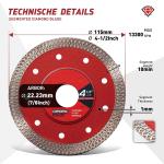115mm 4" 5" Saw Blade Diamond For Ceramic Granite Marble