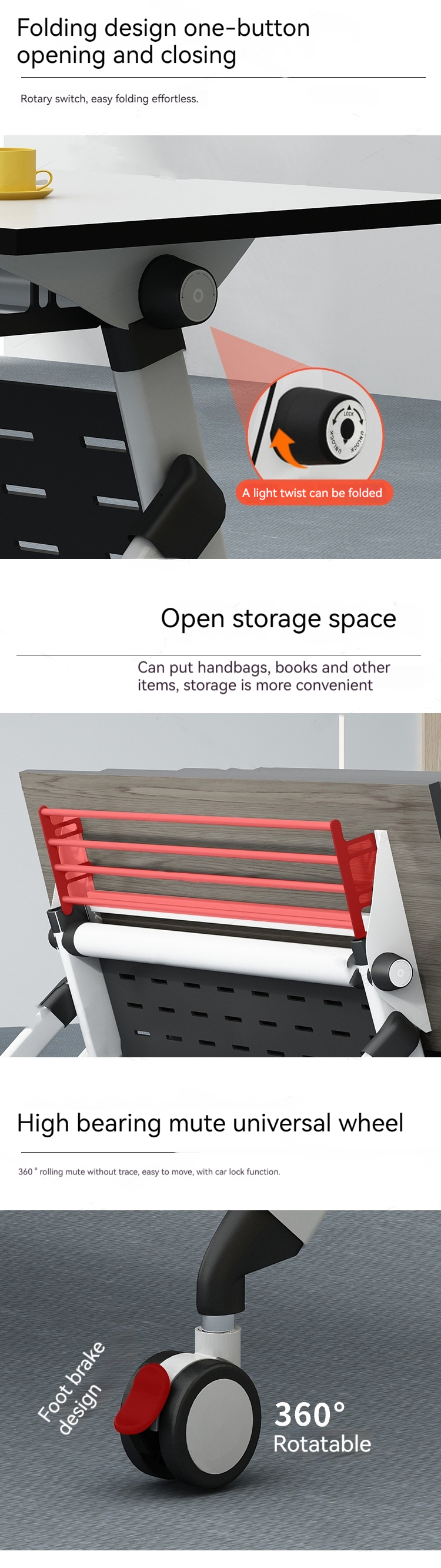 Pitcure Office Furniture Customizable Folding Conference Table for Dynamic Workspaces