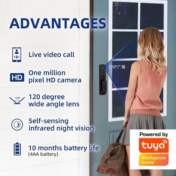 Fully Auto Smart Lock with WiFi Bluetooth Fingerprint and Key