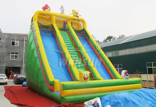 0.9mm PVC Inflatable Dry Slide , Commercial Grade Inflatable Slip And Slide